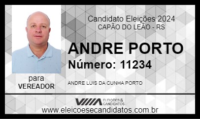 Candidato ANDRE PORTO 2024 - CAPÃO DO LEÃO - Eleições