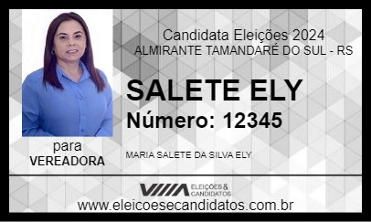 Candidato SALETE ELY 2024 - ALMIRANTE TAMANDARÉ DO SUL - Eleições