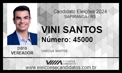 Candidato VINI SANTOS 2024 - SAPIRANGA - Eleições