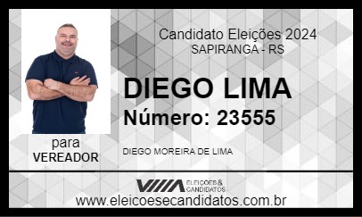 Candidato DIEGO LIMA 2024 - SAPIRANGA - Eleições