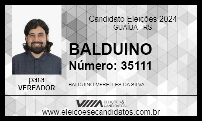 Candidato BALDUINO 2024 - GUAÍBA - Eleições