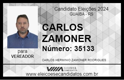 Candidato CARLOS ZAMONER 2024 - GUAÍBA - Eleições