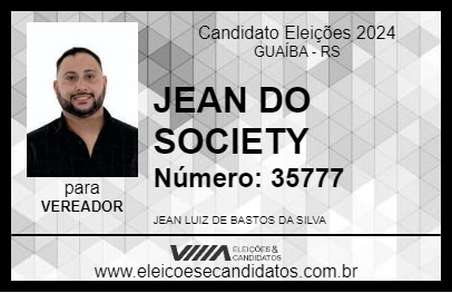 Candidato JEAN DO SOCIETY 2024 - GUAÍBA - Eleições