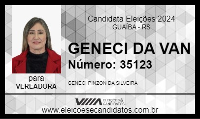 Candidato GENECI DA VAN 2024 - GUAÍBA - Eleições