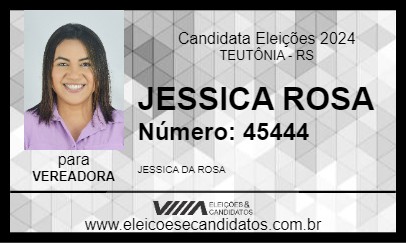 Candidato JESSICA ROSA 2024 - TEUTÔNIA - Eleições