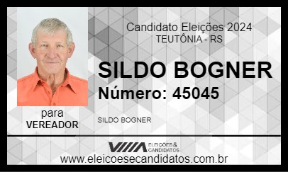 Candidato SILDO BOGNER 2024 - TEUTÔNIA - Eleições