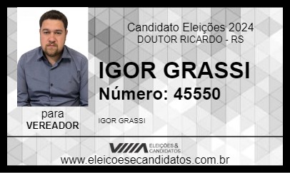 Candidato IGOR GRASSI 2024 - DOUTOR RICARDO - Eleições