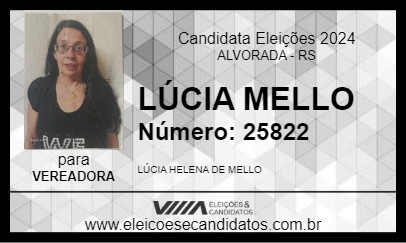 Candidato LÚCIA MELLO 2024 - ALVORADA - Eleições