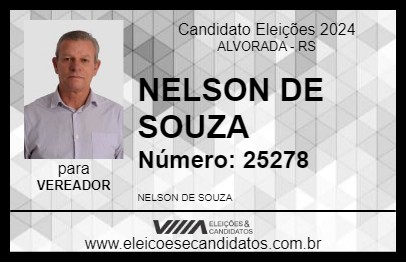 Candidato NELSON DE SOUZA 2024 - ALVORADA - Eleições