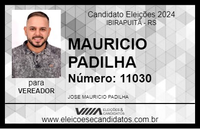 Candidato MAURICIO PADILHA 2024 - IBIRAPUITÃ - Eleições