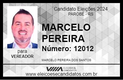 Candidato MARCELO PEREIRA 2024 - PAROBÉ - Eleições