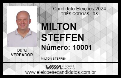 Candidato MILTON STEFFEN 2024 - TRÊS COROAS - Eleições