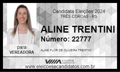 Candidato ALINE TRENTINI 2024 - TRÊS COROAS - Eleições