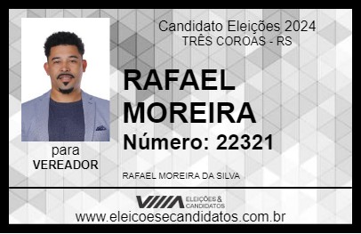 Candidato RAFAEL MOREIRA 2024 - TRÊS COROAS - Eleições