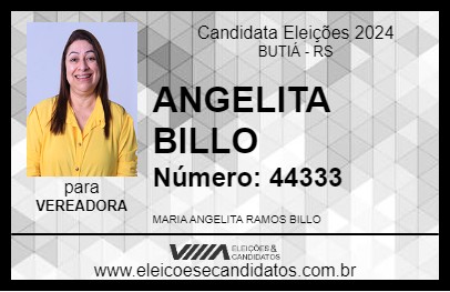 Candidato ANGELITA BILLO 2024 - BUTIÁ - Eleições