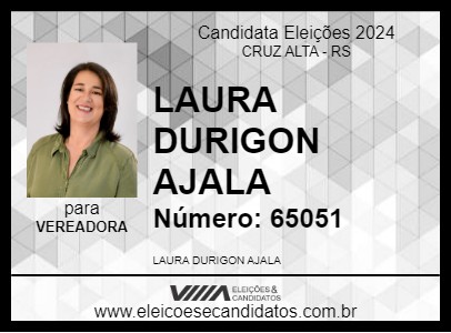 Candidato LAURA DURIGON AJALA 2024 - CRUZ ALTA - Eleições