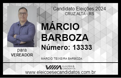 Candidato MÁRCIO BARBOZA 2024 - CRUZ ALTA - Eleições