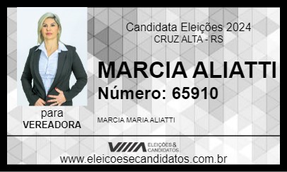 Candidato MARCIA ALIATTI 2024 - CRUZ ALTA - Eleições