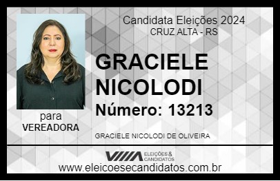 Candidato GRACIELE NICOLODI 2024 - CRUZ ALTA - Eleições