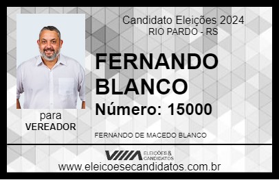 Candidato FERNANDO BLANCO 2024 - RIO PARDO - Eleições