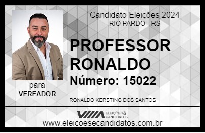 Candidato PROFESSOR RONALDO 2024 - RIO PARDO - Eleições