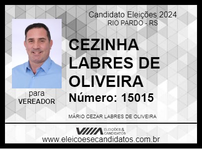 Candidato CEZINHA LABRES DE OLIVEIRA 2024 - RIO PARDO - Eleições