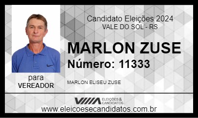 Candidato MARLON ZUSE 2024 - VALE DO SOL - Eleições