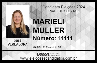 Candidato MARIELI MULLER 2024 - VALE DO SOL - Eleições