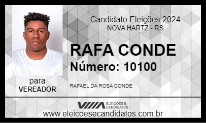 Candidato RAFA CONDE 2024 - NOVA HARTZ - Eleições