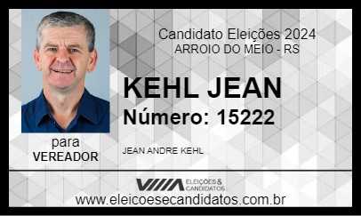 Candidato KEHL JEAN 2024 - ARROIO DO MEIO - Eleições