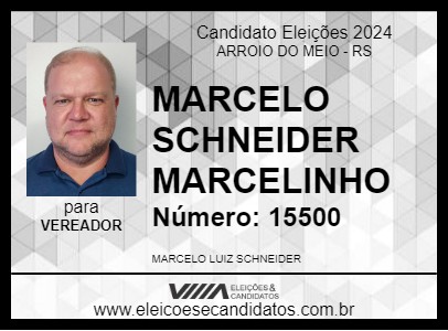 Candidato MARCELO SCHNEIDER MARCELINHO 2024 - ARROIO DO MEIO - Eleições