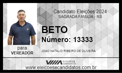 Candidato BETO 2024 - SAGRADA FAMÍLIA - Eleições