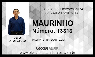 Candidato MAURINHO 2024 - SAGRADA FAMÍLIA - Eleições