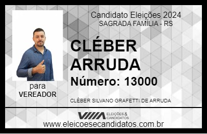 Candidato CLÉBER ARRUDA 2024 - SAGRADA FAMÍLIA - Eleições