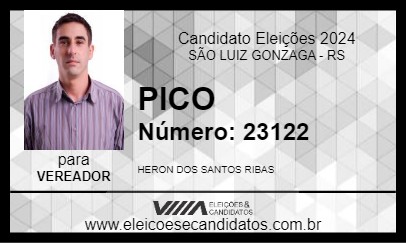 Candidato PICO 2024 - SÃO LUIZ GONZAGA - Eleições