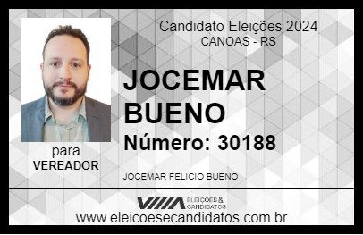 Candidato JOCEMAR BUENO 2024 - CANOAS - Eleições