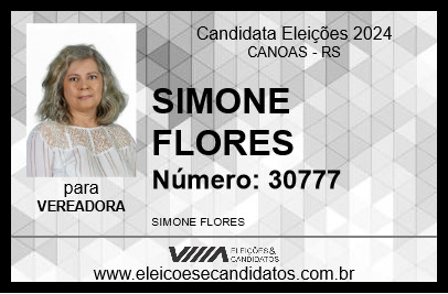 Candidato SIMONE FLORES 2024 - CANOAS - Eleições