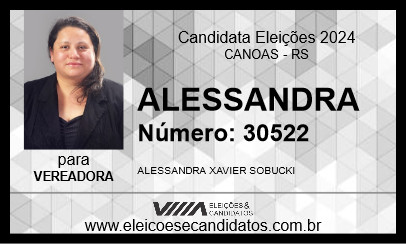 Candidato ALESSANDRA IGARA 2024 - CANOAS - Eleições