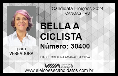 Candidato BELLA A CICLISTA 2024 - CANOAS - Eleições