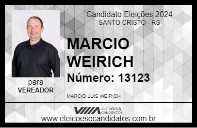 Candidato MARCIO WEIRICH 2024 - SANTO CRISTO - Eleições