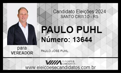 Candidato PAULO PUHL 2024 - SANTO CRISTO - Eleições