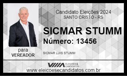 Candidato SICMAR STUMM 2024 - SANTO CRISTO - Eleições