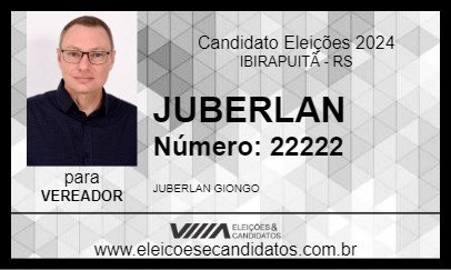 Candidato JUBERLAN 2024 - IBIRAPUITÃ - Eleições