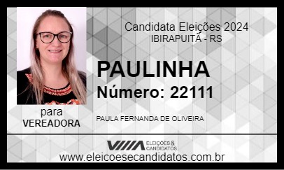 Candidato PAULINHA 2024 - IBIRAPUITÃ - Eleições