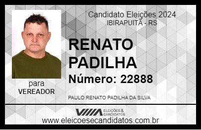 Candidato RENATO PADILHA 2024 - IBIRAPUITÃ - Eleições