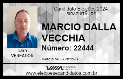 Candidato MARCIO DALLA VECCHIA 2024 - IBIRAPUITÃ - Eleições