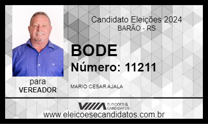 Candidato BODE 2024 - BARÃO - Eleições