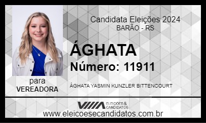 Candidato ÁGHATA 2024 - BARÃO - Eleições