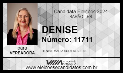 Candidato DENISE 2024 - BARÃO - Eleições