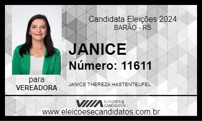 Candidato JANICE 2024 - BARÃO - Eleições